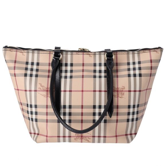 Burberry Small Salisbury Tote Bag Haymarket Check PVC Coated Canvas - Picture 3 of 7